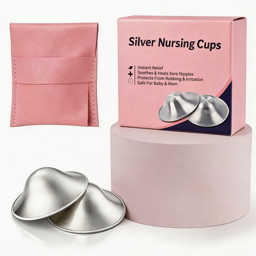 Silver Nursing Cups With Silver Plated Layers Serve As Must Have Breastfeeding…