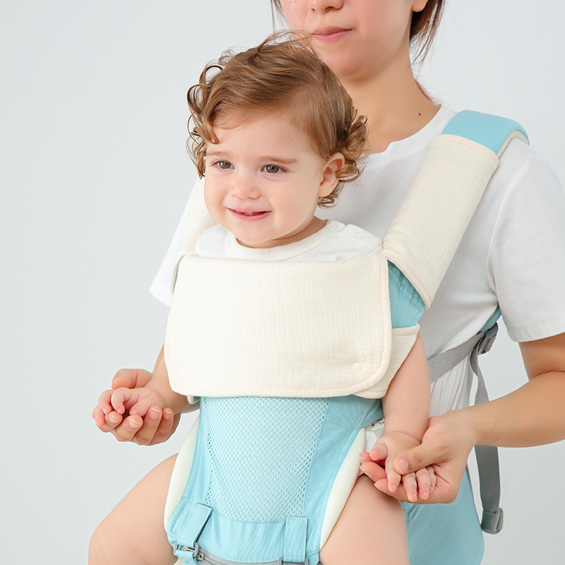 Double-shoulder Baby Waist Stool Drool Bib