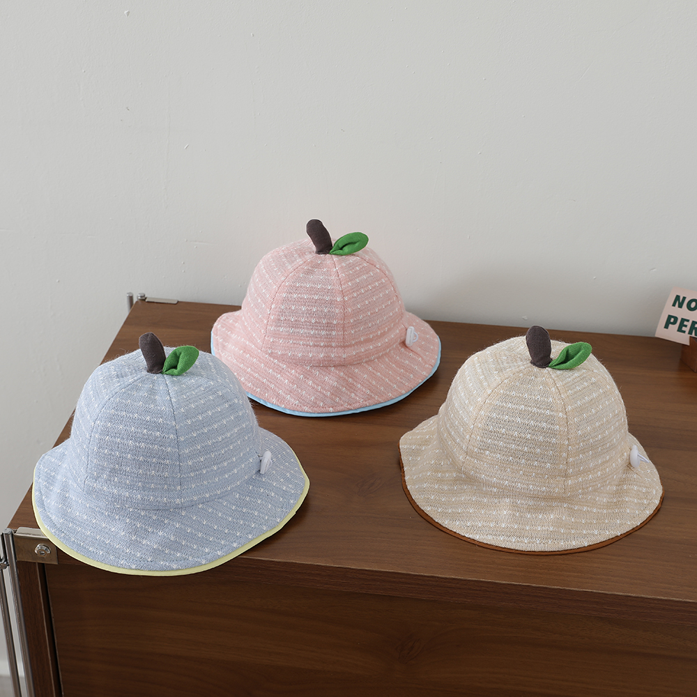 3D-shaped Small Fruit Children's Fisherman Hat, Knitted Jacquard, Contrasting Color…