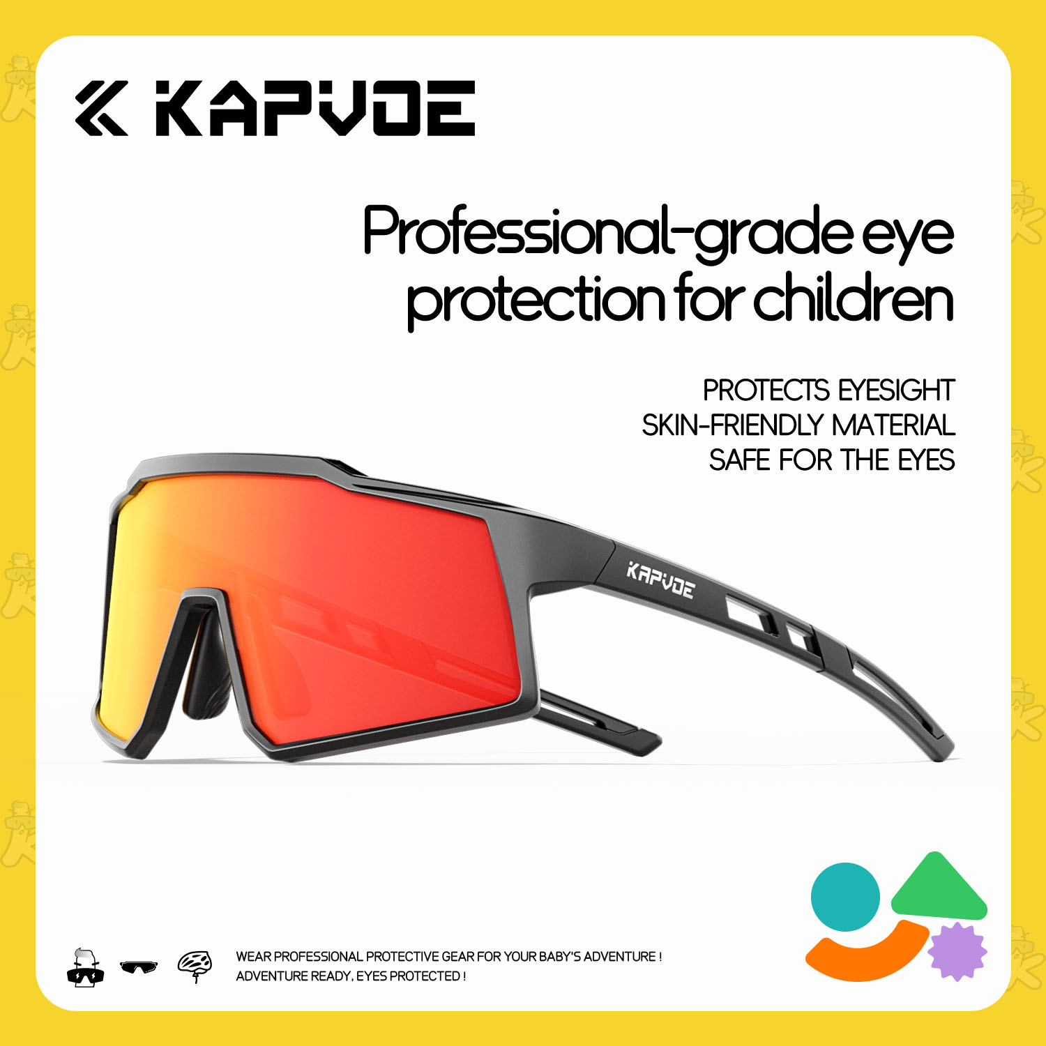 Kapvoe Children's Polarized Cycling Glasses For Teenagers Outdoor Sports And Outdoor…