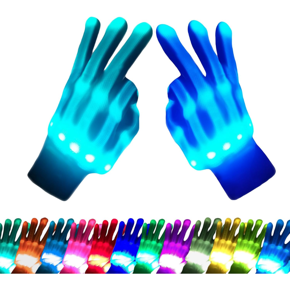 Kids Toys 12 Colors LED Gloves Cool Toys For Age 3-6 Years Old Boys Girls Halloween…