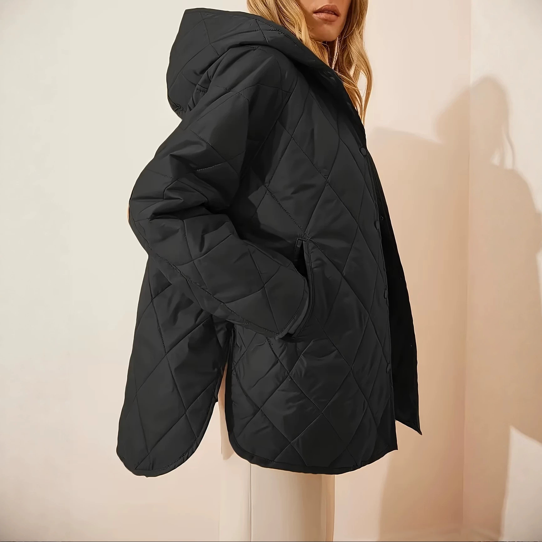 Fallwinter Hooded Loose-fitting Warm Coat