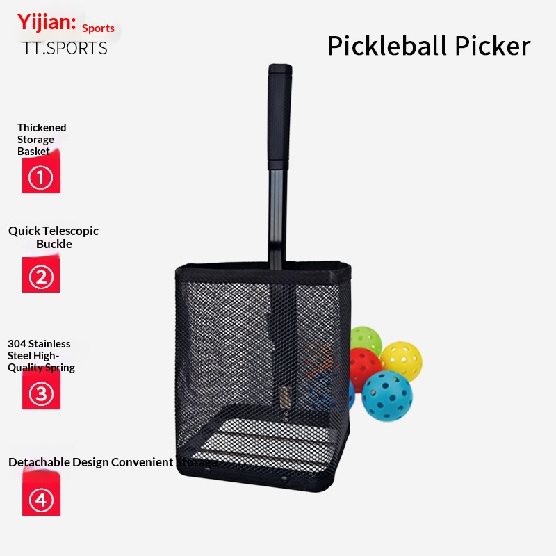 Pickleball Ball Retriever, Convenient Ball Pickup Frame That Eliminates The Need To Bend…