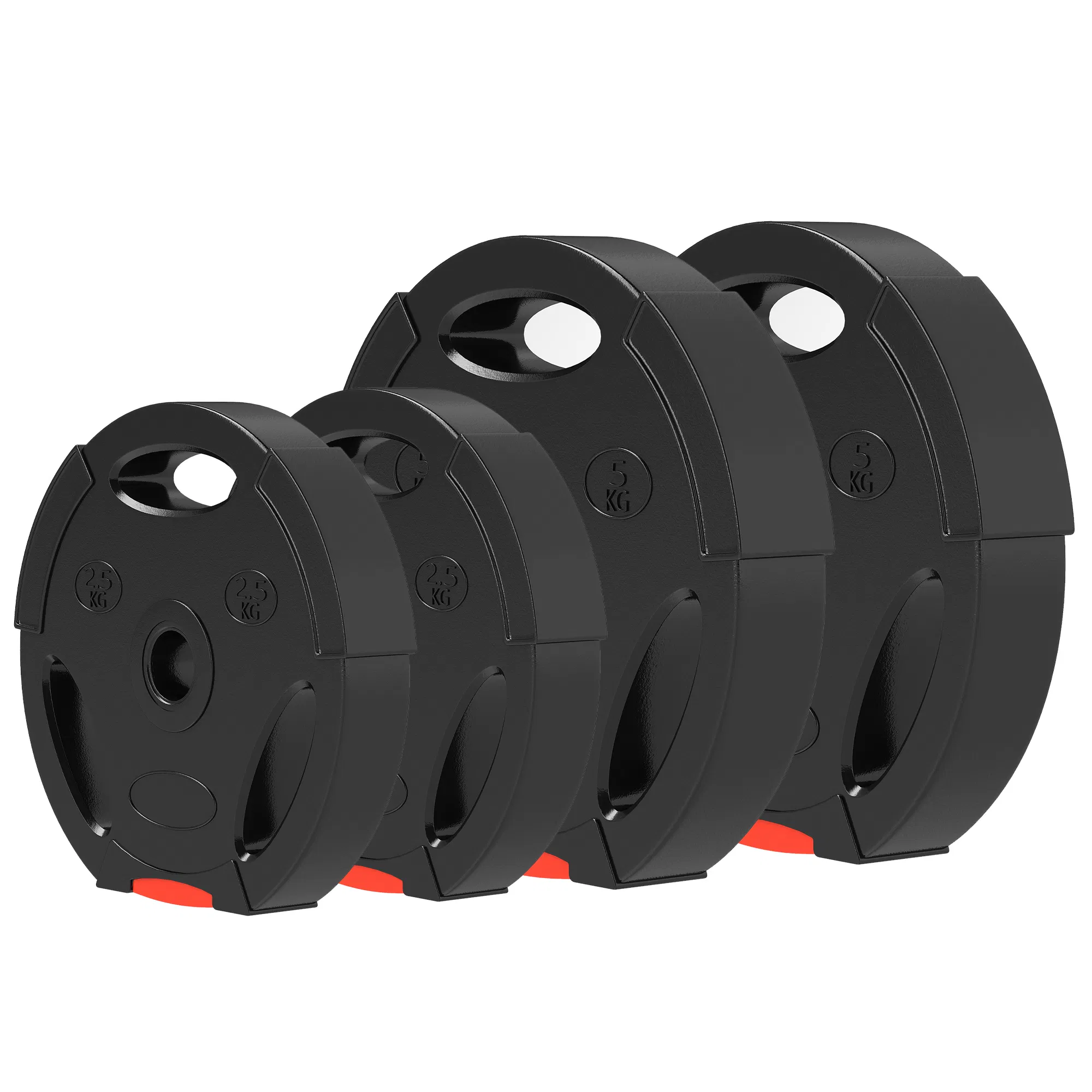 1-Inch Weight Plates, Barbell Weights Set for Weightlifting and Strength Training, 2 x…