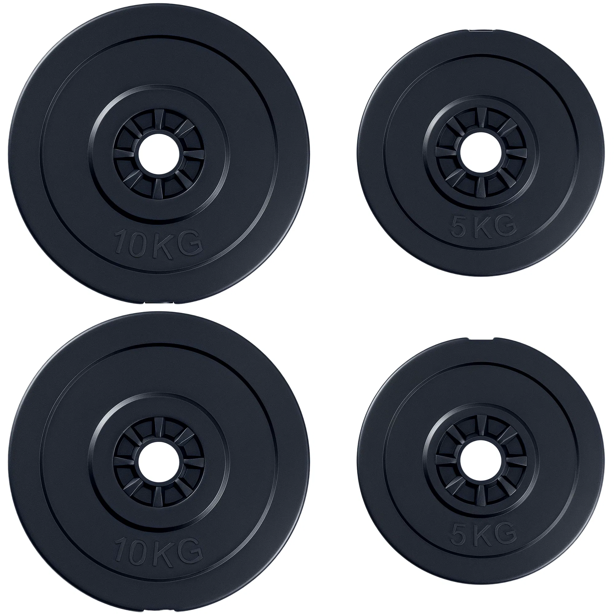 4-Pack dumbbell Weight Plates Set 2 x 11lbs and 2 x 22lbs Black (Weights Only)