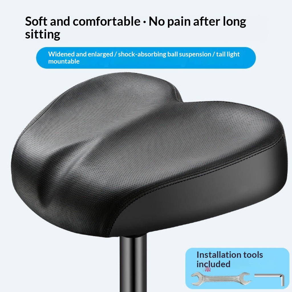 Mountain Bike Silicone Saddle Ultra-Soft Shock-Absorbing Bicycle Seat Cushion