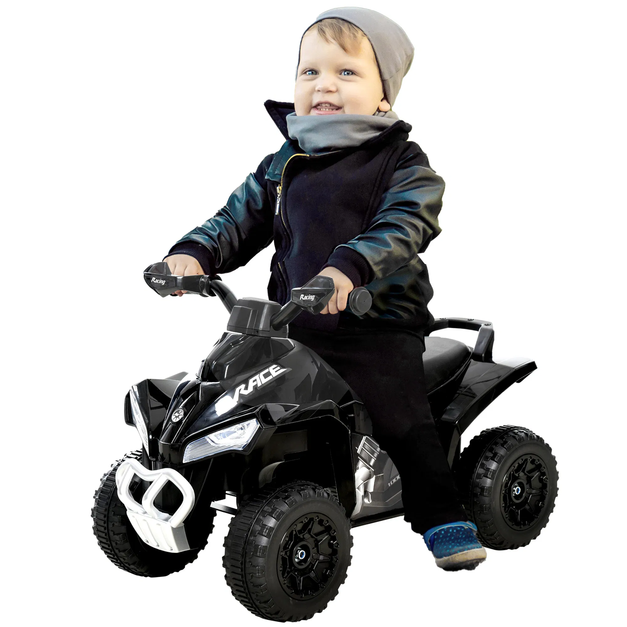 No Power 4 Wheels Ride on Toy for Kids, Foot To Floor Slider Toddler Ride-on Car with…