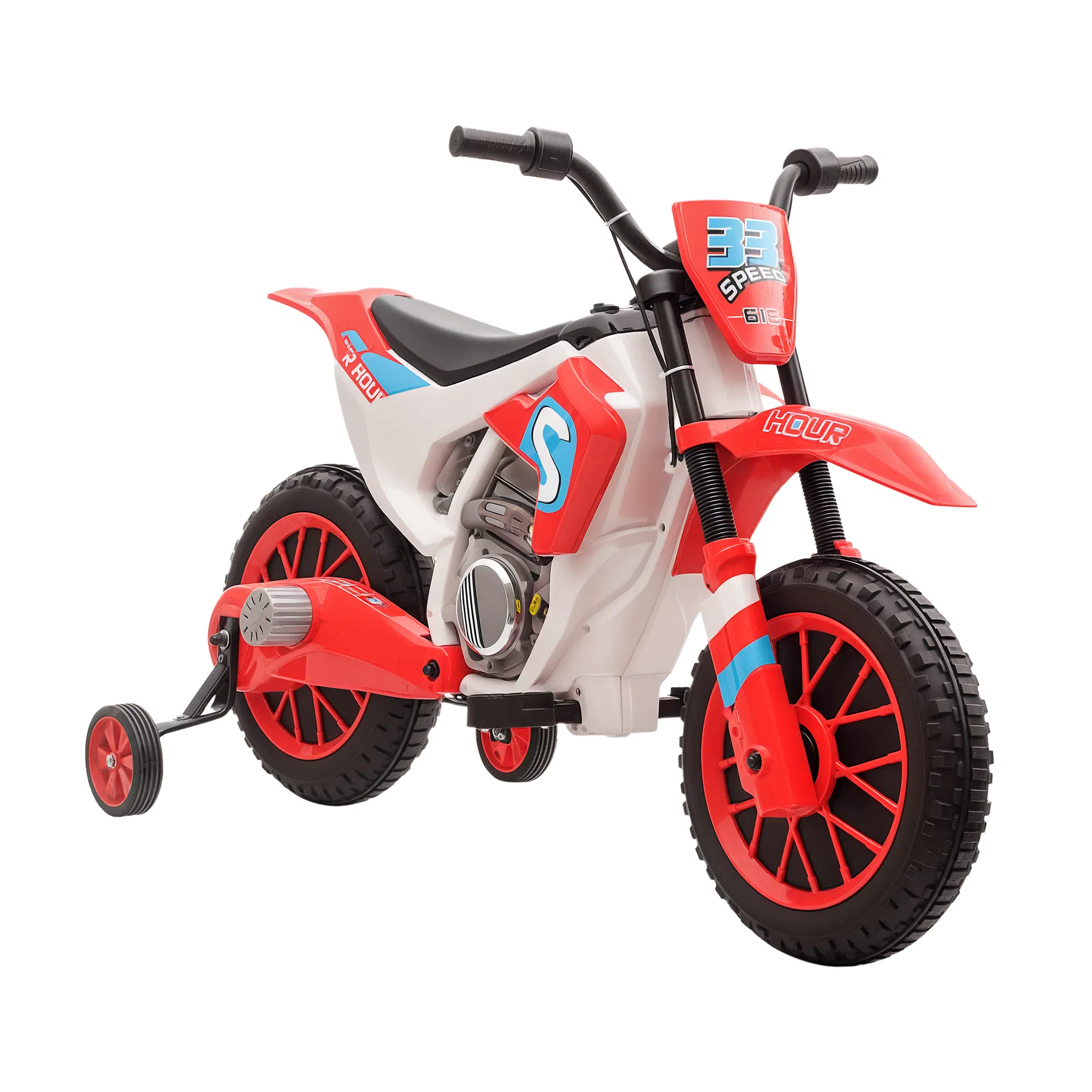 Kids Dirt Bike Battery-Powered Ride-On Electric Motorcycle with Charging 12V Battery…