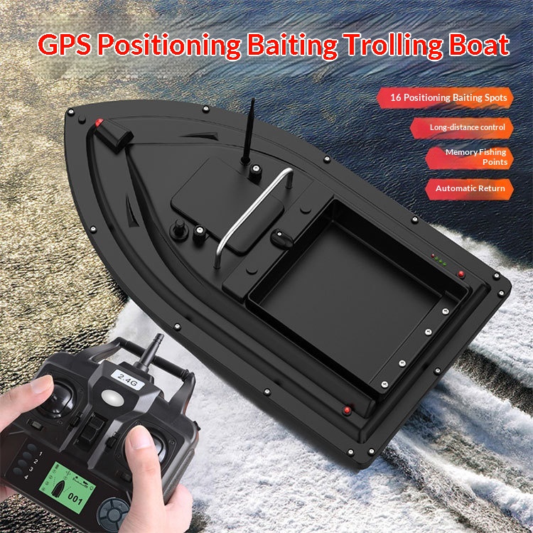 Smart GPS-Positioned, Auto-Return Remote-Controlled Bait Boat