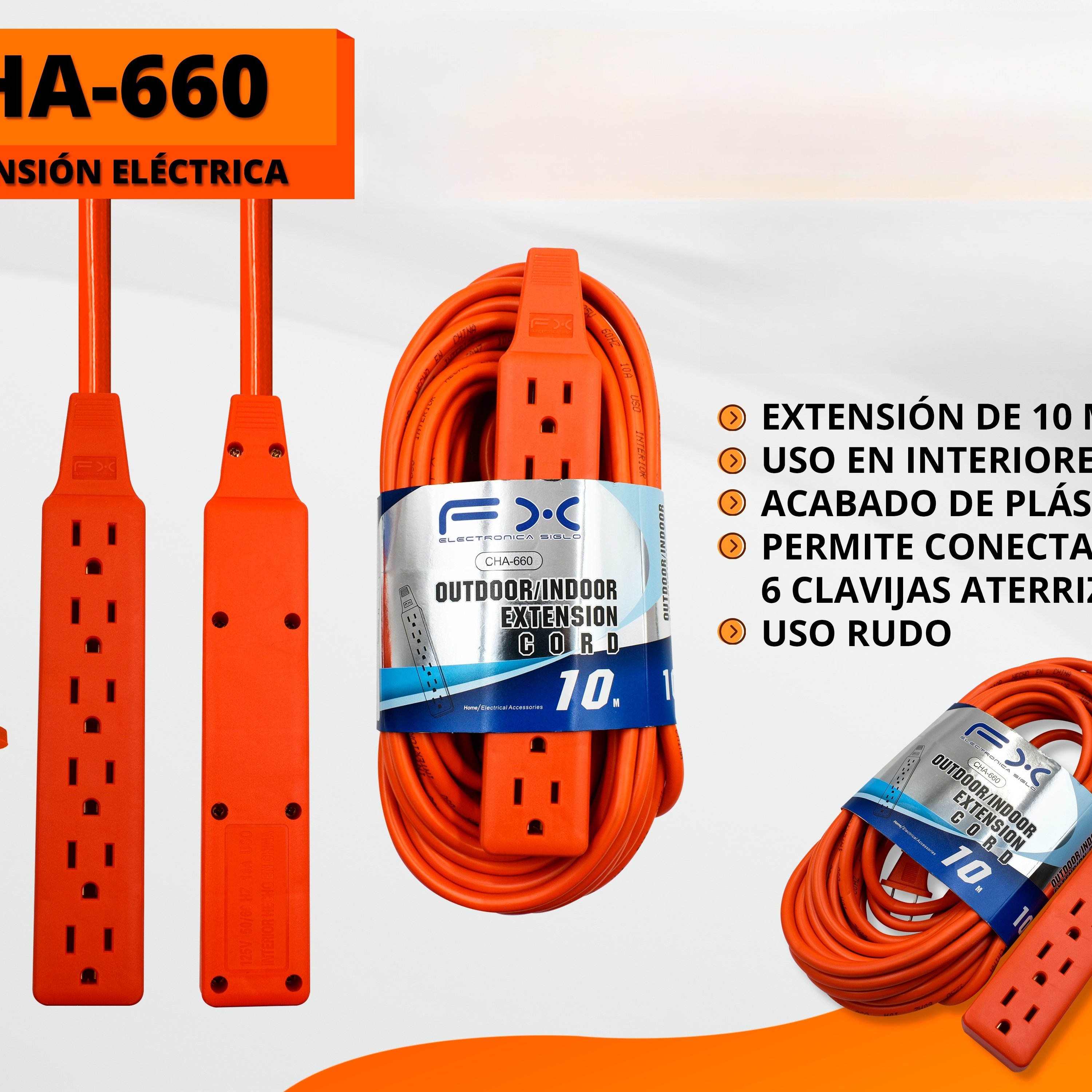 Extension Cord Socket 10.6m Slot Plug Strip Orangefor Homelong Power Strip