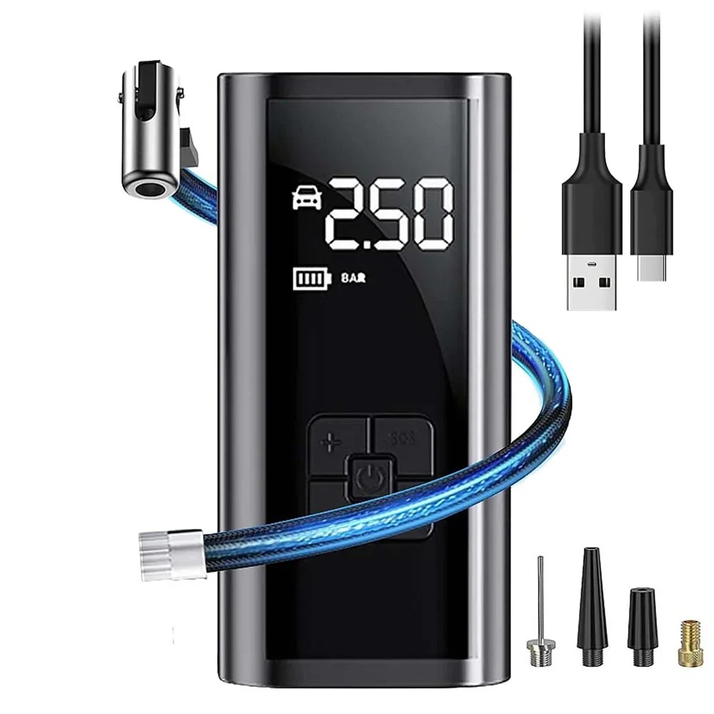 Portable Tire Inflator Rechargeable Electric Inflator For Cars And Bicycles Digital Air…