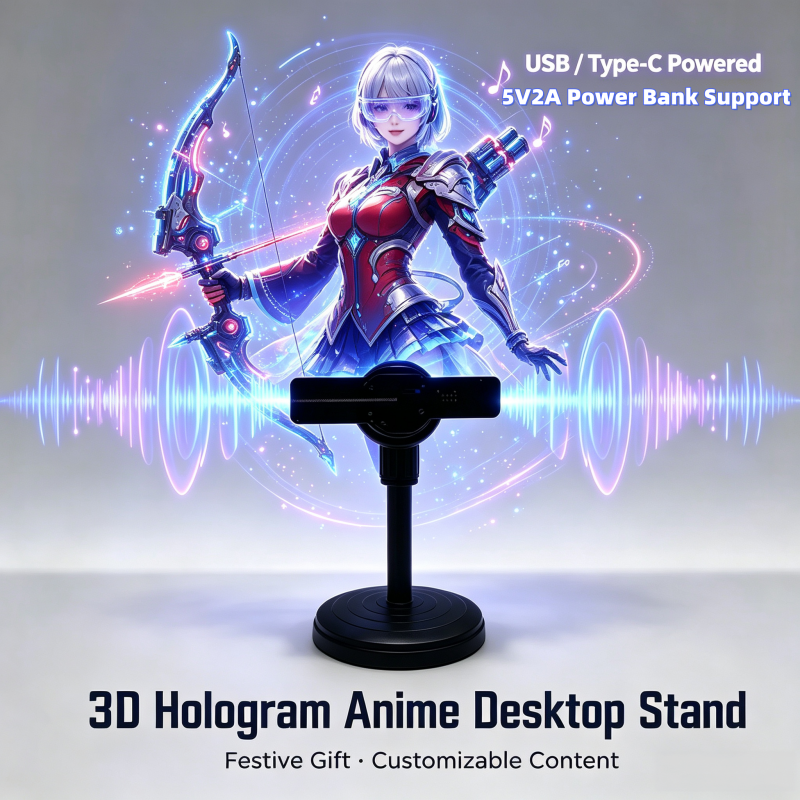 Wiilala Disesktop 3D Holographic Fan, 4.72 Inch With , APP Transmission Built-in Video…