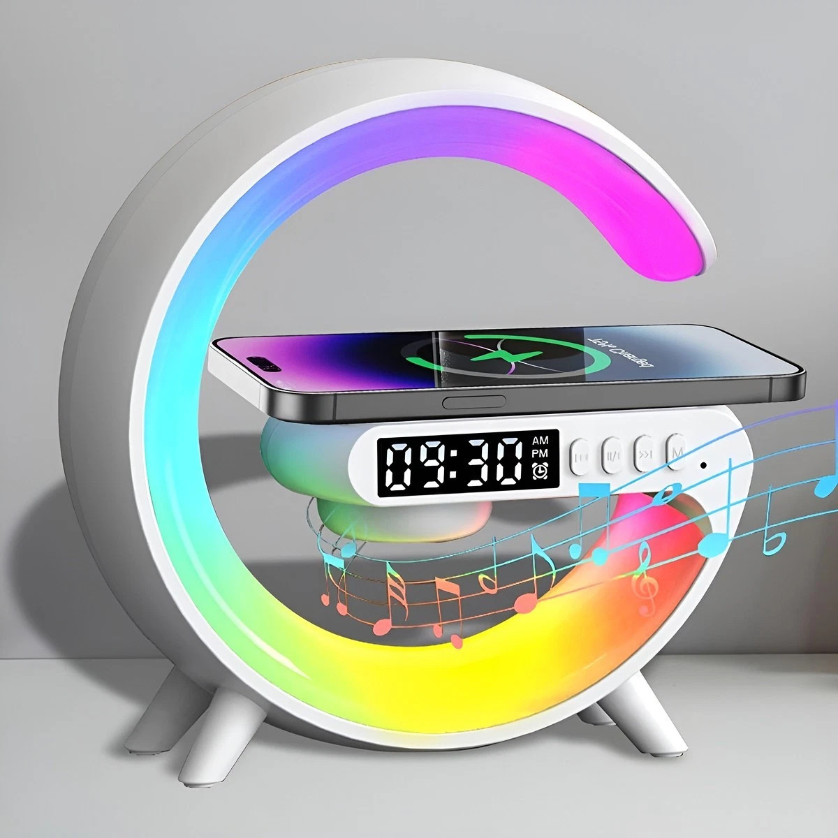 LED Smart G Lamp Intelligent Wireless Charger Bluetooth Speaker G Shape Lamp