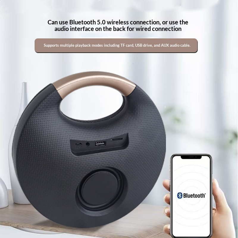 Gift Bluetooth Mini Fabric Portable Outdoor Wireless Subwoofer Desktop Home Speaker