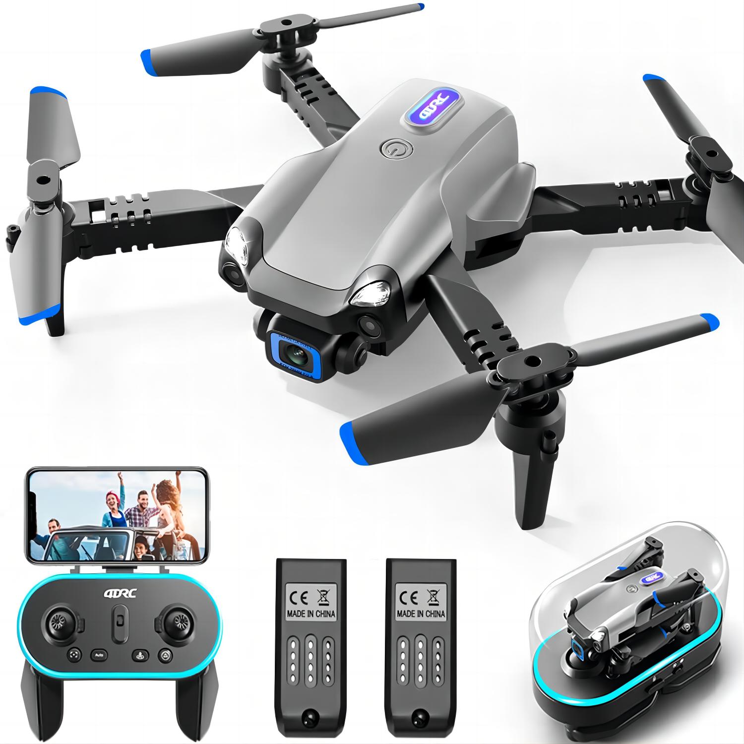V20 RC Drone WIFI FPV 6K HD Dual Camera Gesture Photo Foldable Quadcopter 2…