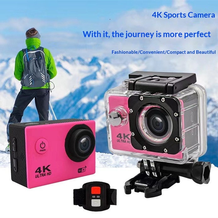 4K HD Waterproof Action Camera With Remote Control For Outdoor Cycling