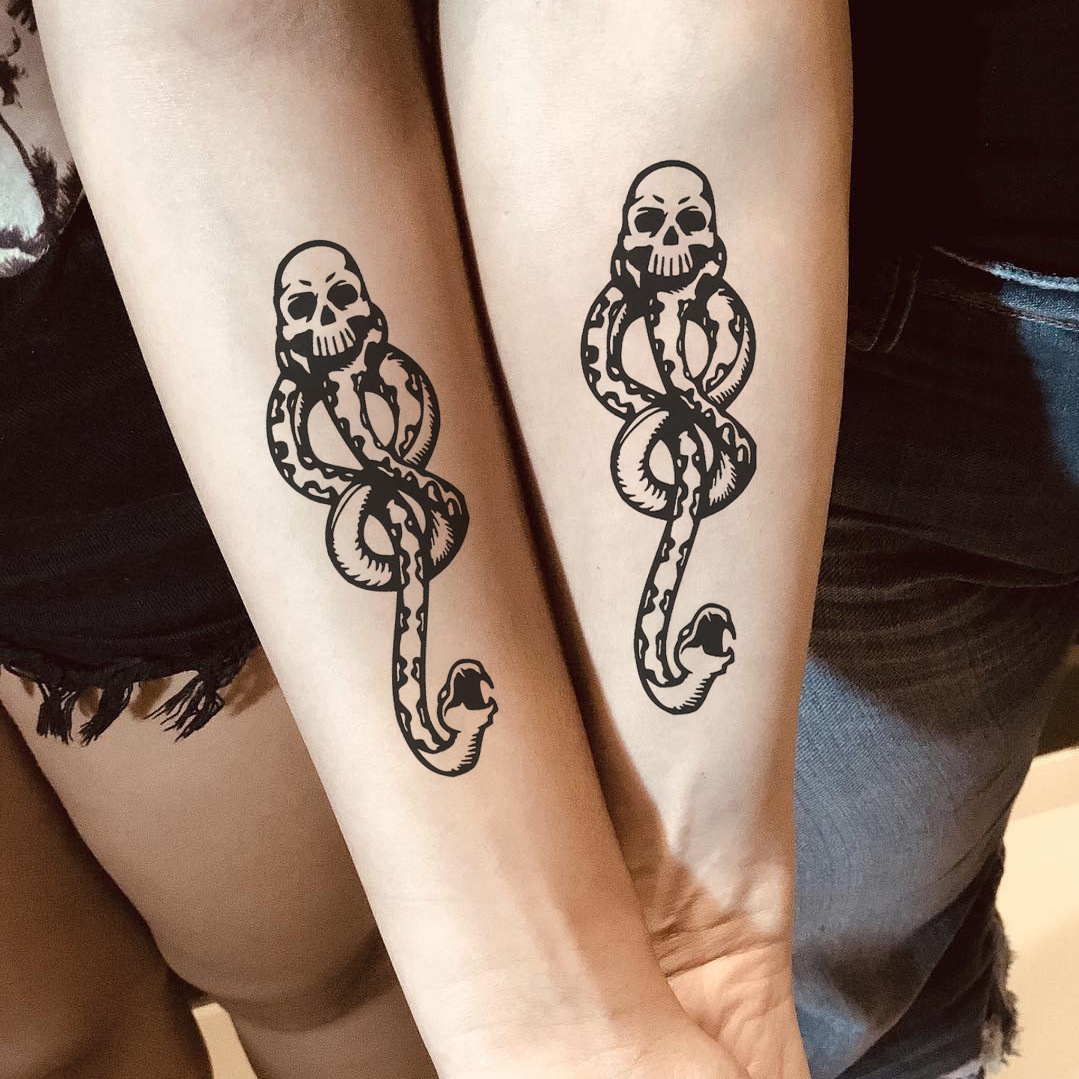 Black Cool Voldemort Waterproof Tattoo Sticker