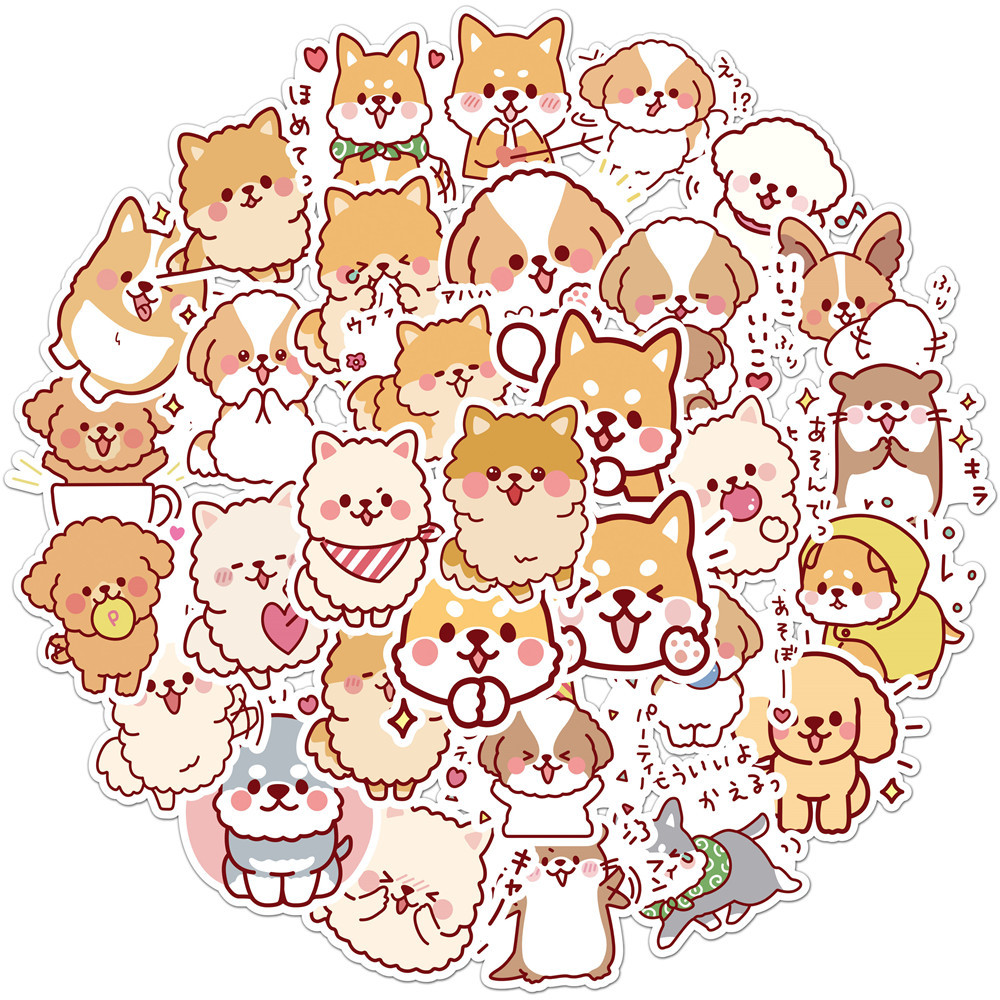 50 Cute Dog Graffiti Stickers