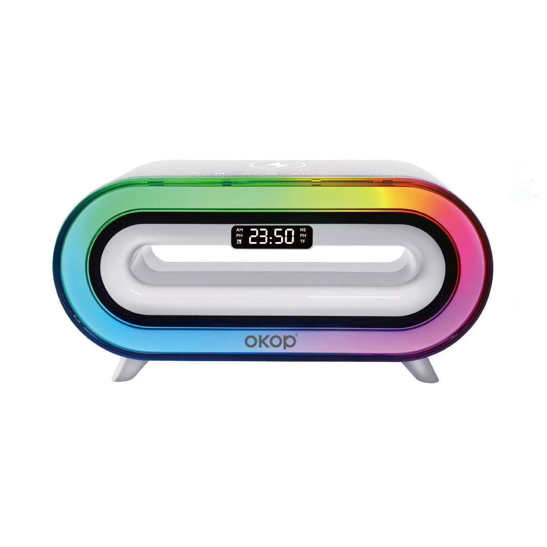 KP-576 Best-selling Wireless Bluetooth Speaker With Alarm Clock Phone Wireless Charging…