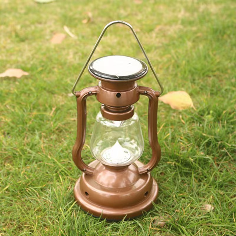 Hand-crank Charging Solar Camping Lantern, Antique-Style Horse Lamp, Outdoor Tent Light…