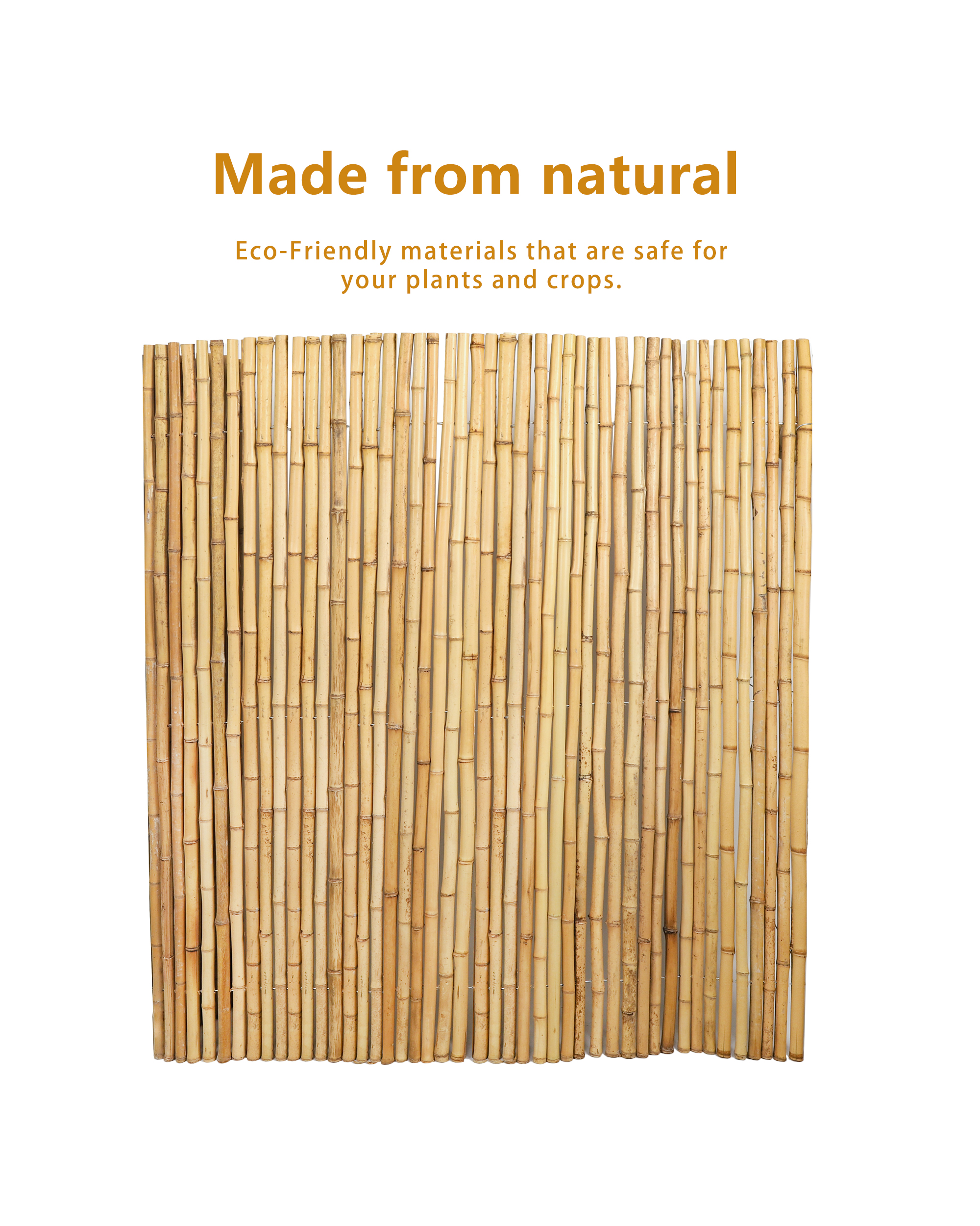 Natural Bamboo Fence Roll 6FT X 8FT , Outside Bamboo Privacy Fencing, Natural Privacy…