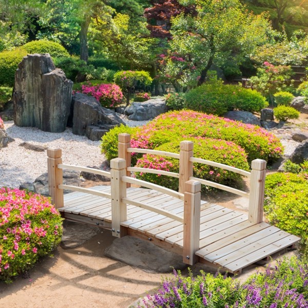 5 Ft Wooden Garden Bridge Footbridge