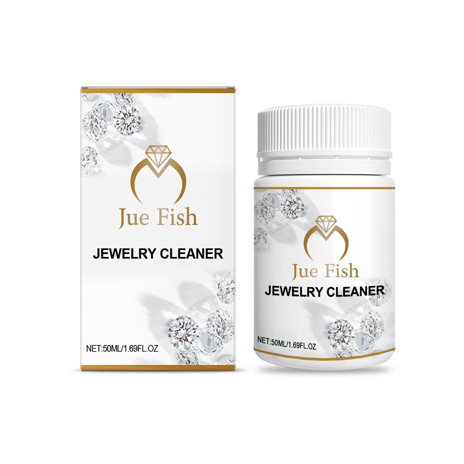 JUE FISH Jewelry Cleaner Liquid, 50 ml / 1 Bottle