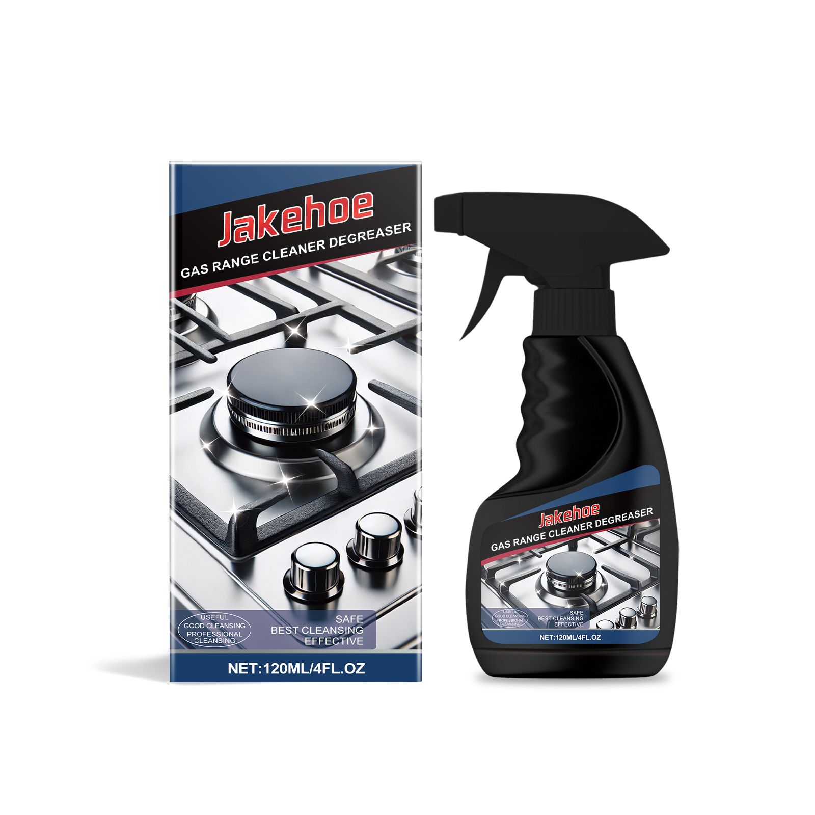 JAKEHOE Gas Stovetop Cleaner Spray, 120 ml
