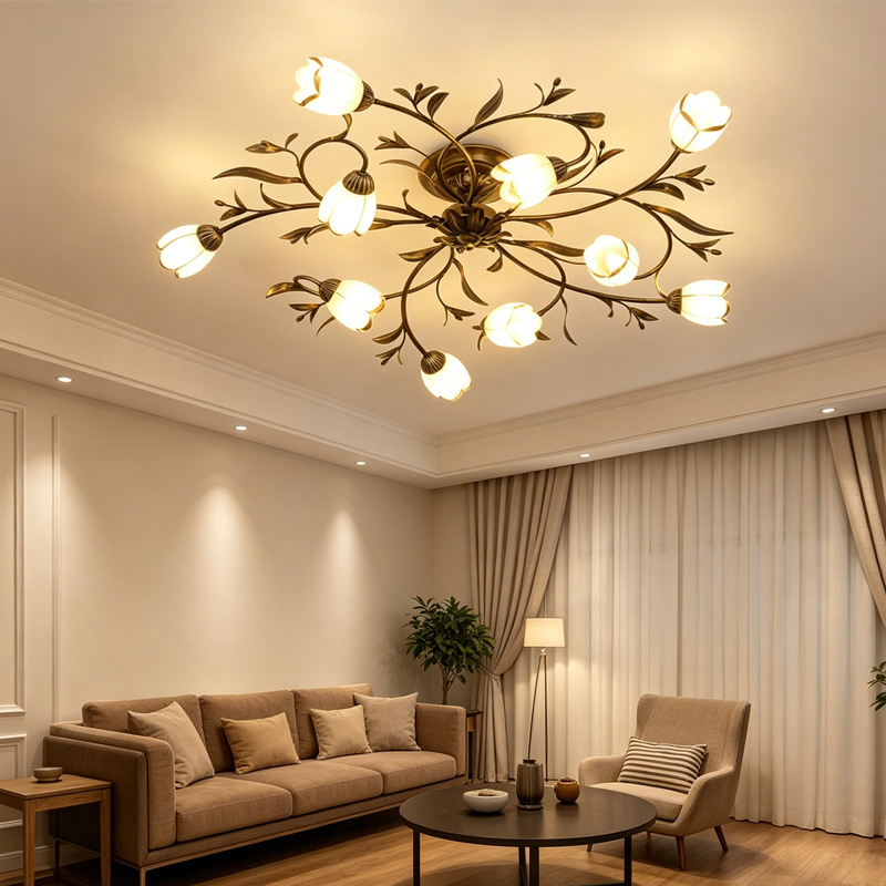Creative Floral Country-style French Lighting Fixtures