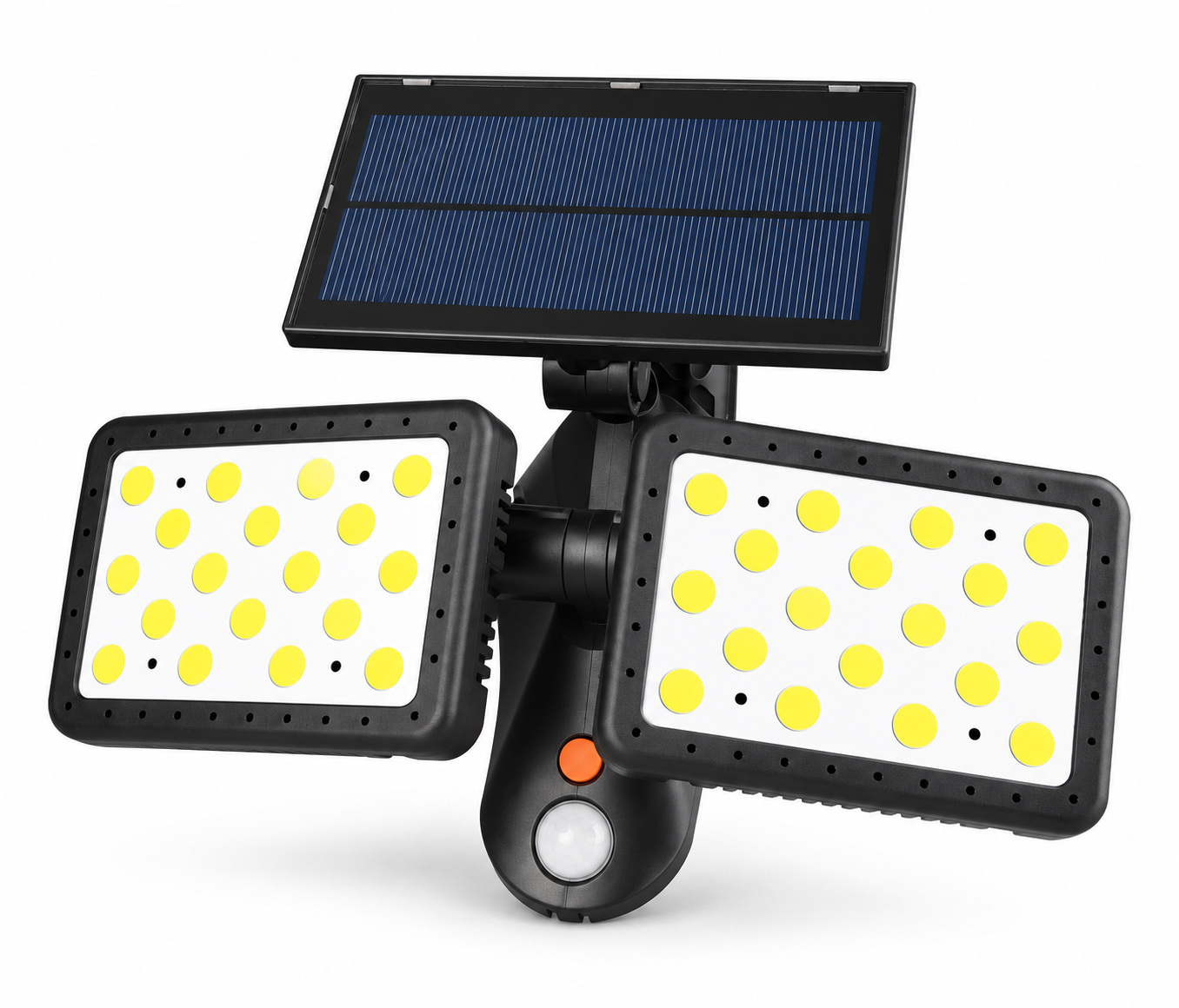 Solar Powered Rechargeable Motion Sensor Waterproof LED Wall Light W770B COB 1x 18650…