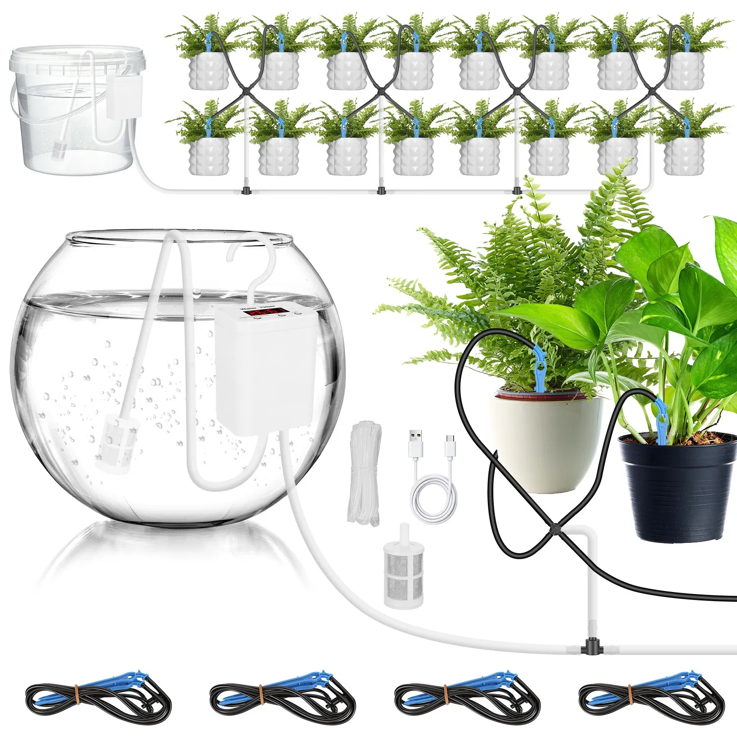 Programmable Automatic Drip Irrigation System for Potted Plants, 0-600s Watering Time…