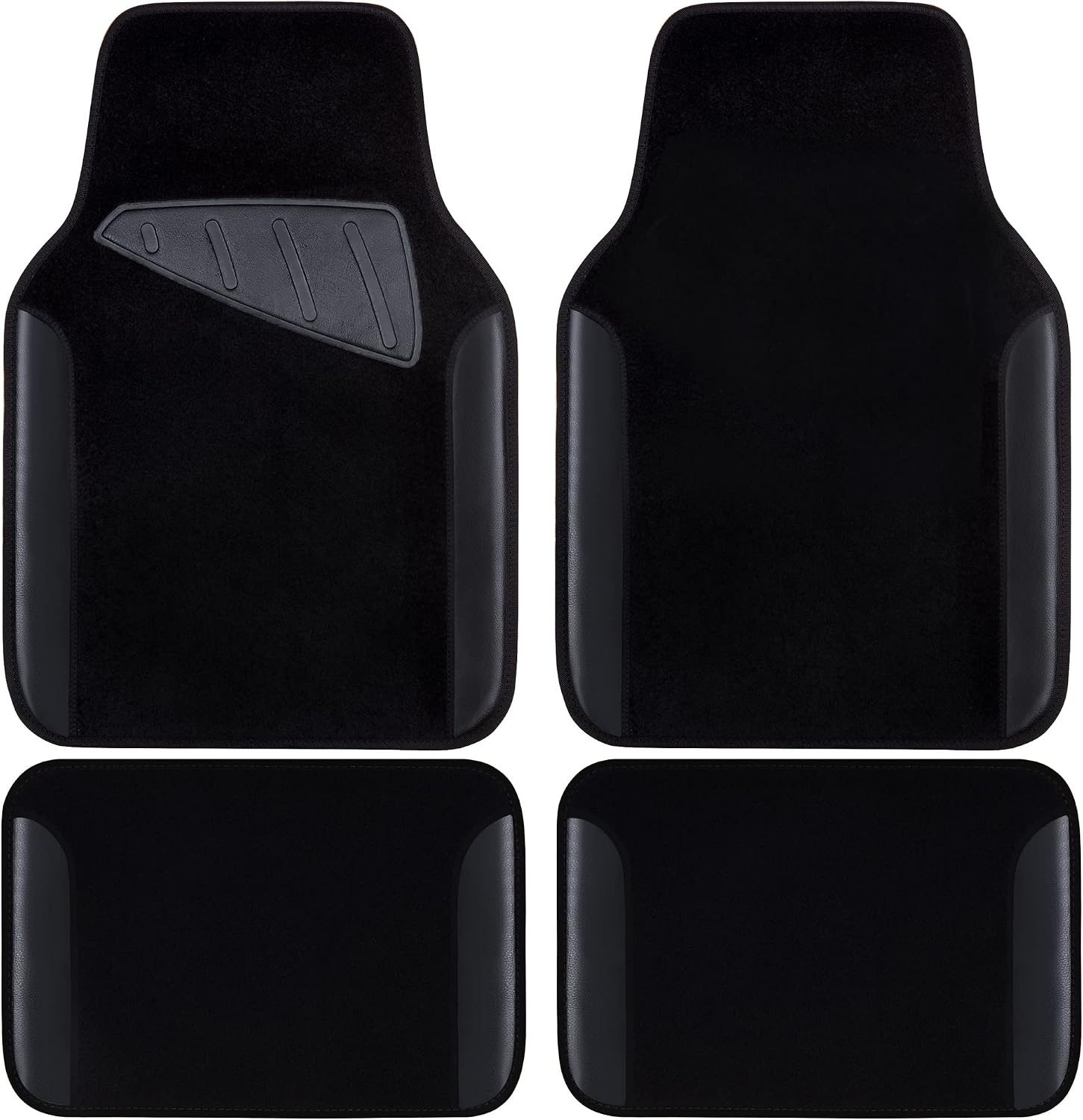 Universal Car Floor Mats 4 Pcs, Waterproof Faux Leather Mats With Anti Slip Backing And…