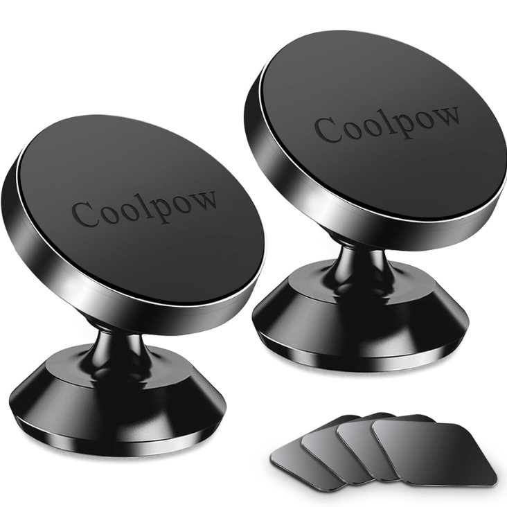 2-Pack Magnetic Phone Holder For Car Dash Strong Magnetic Car Phone Mount