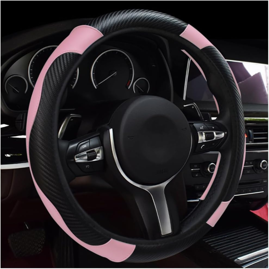 Car Steering Wheel Cover, 15 Inch Leather Breathable Auto Steering Wheel Protector…