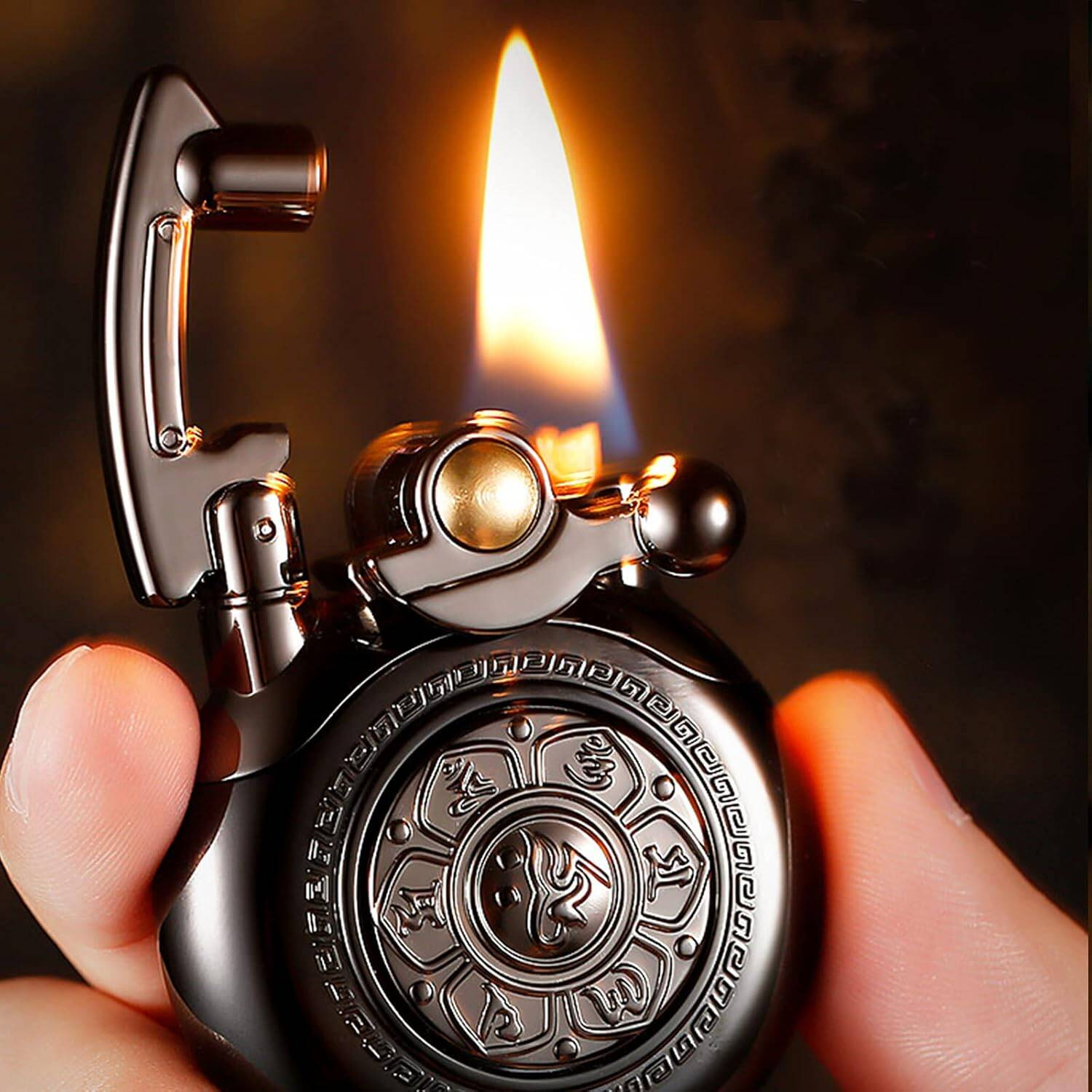 Vintage Lighter Rocker Arm Ignition Lighter Compact Windproof Lighter, Perfect Gift For…