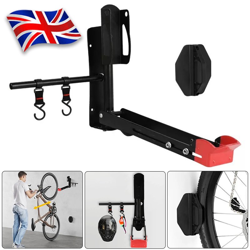 Bike Wall Mount Swivel Rotating Rack Garage Hook M TB Road Electric Bike Storage