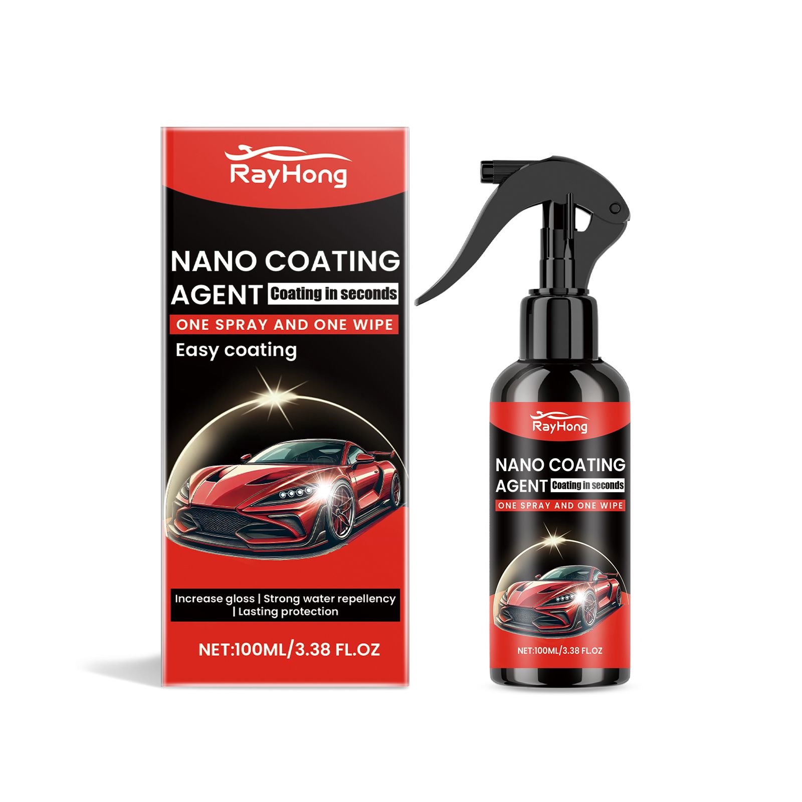 RAYHONG Automotive Ceramic Coating Liquid, 100 ml / 1 Bottle