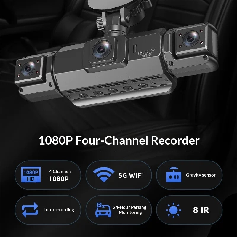 The 4K 1080P HD Dashcam Supports Smartphone Connectivity