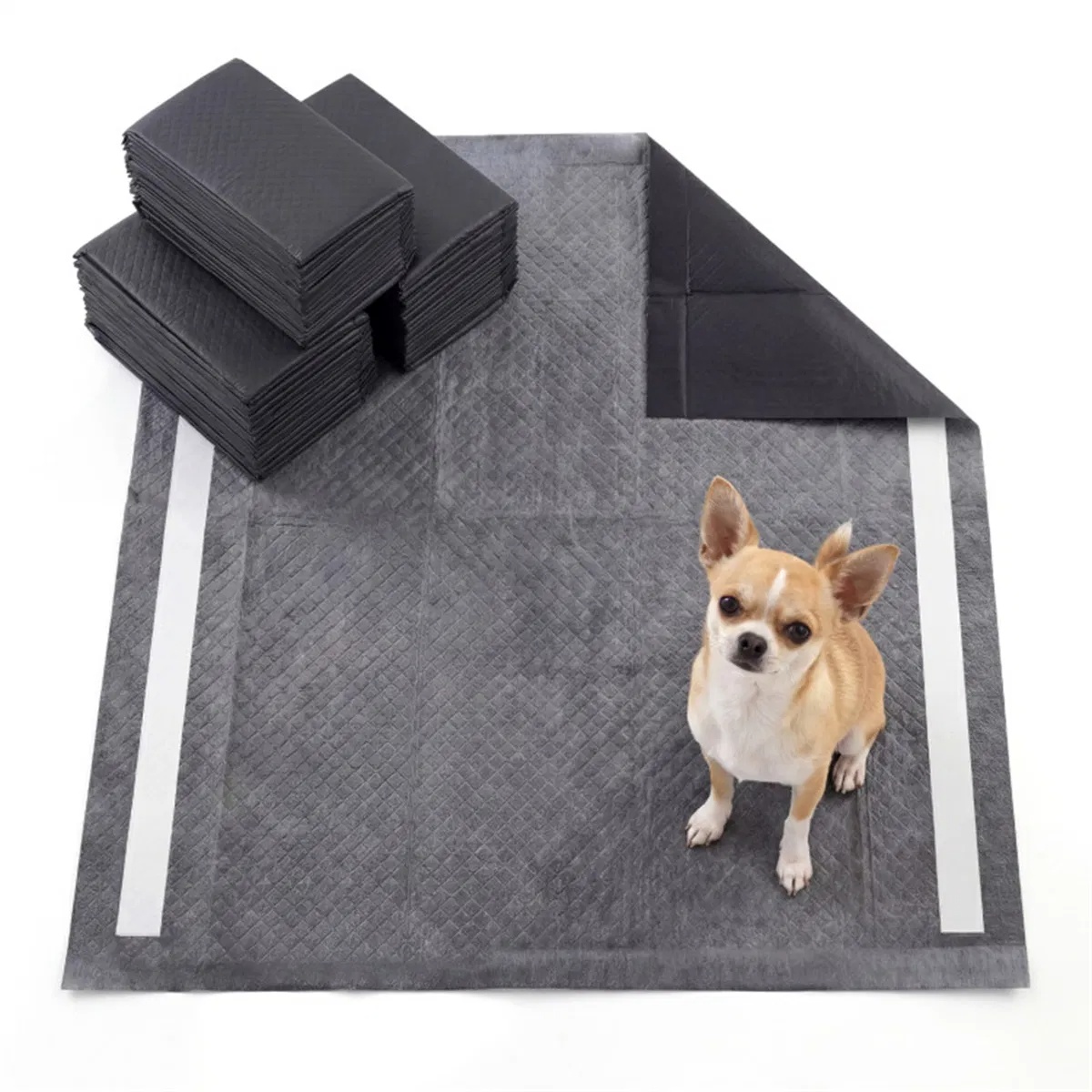 150 Pack Charcoal Dog Pee Pads 24 24, 6 Layer Ultra Absorbent Pet Training Pads With Odor…