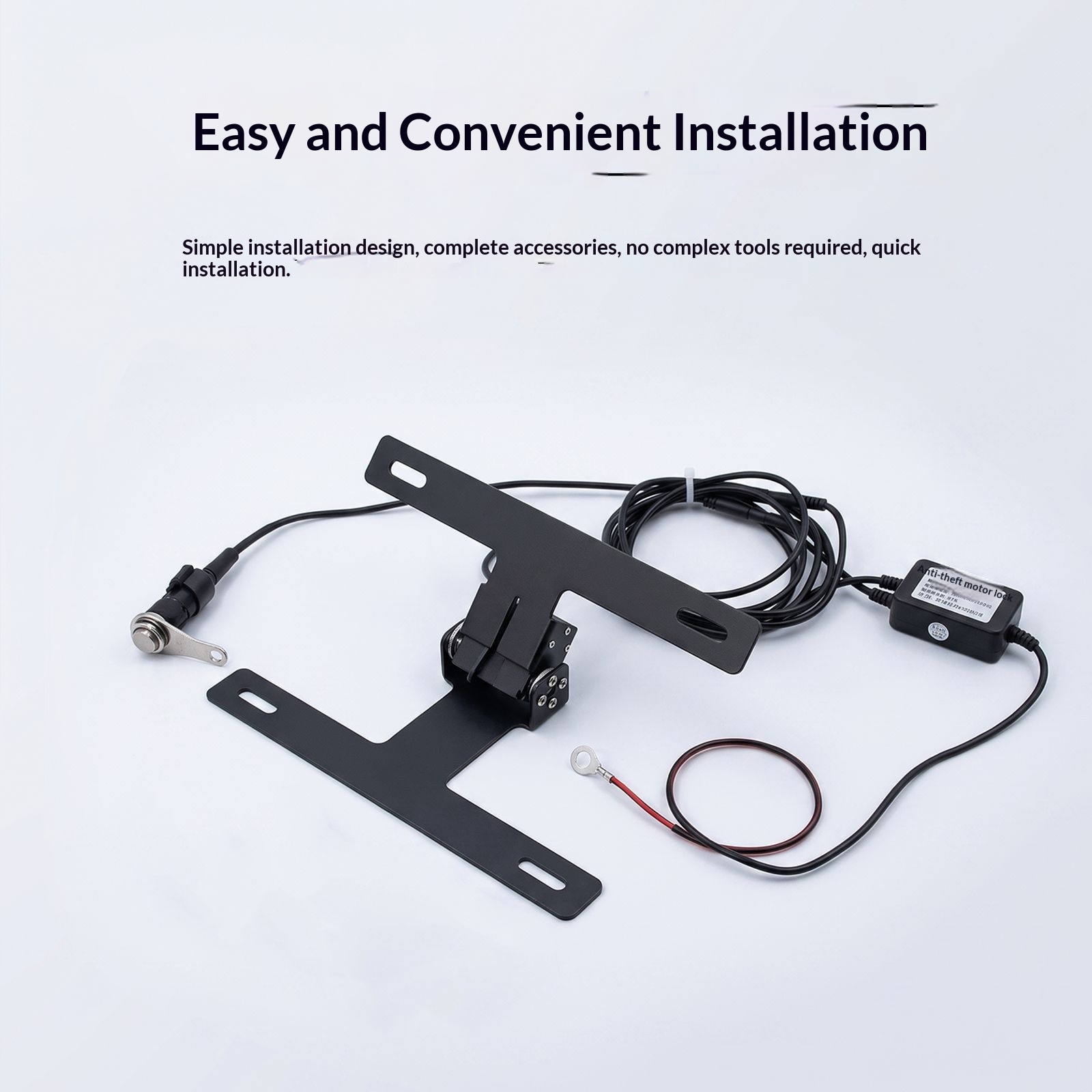 Motorcycle Modification Electric Folding License Plate Holder Universal Pedal Machine