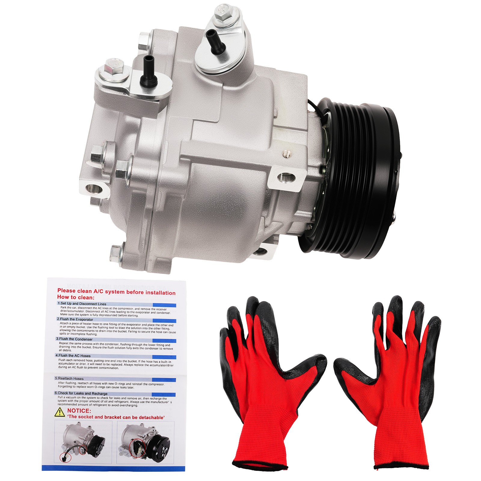 AC Compressor With Clutch 1x CO29167C Fits Chevrolet -Sonic - L4 1.6L 1.8L