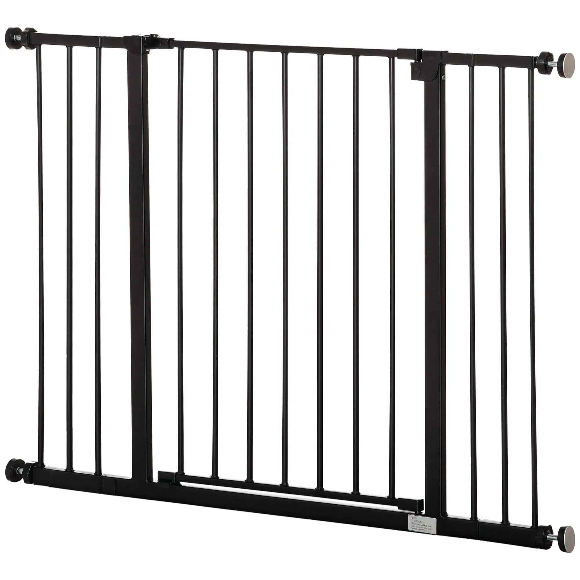 Pressure Fit Dog Gate Pet Barrier for stairs doorway, 29.9''- 42.1'' Width Black