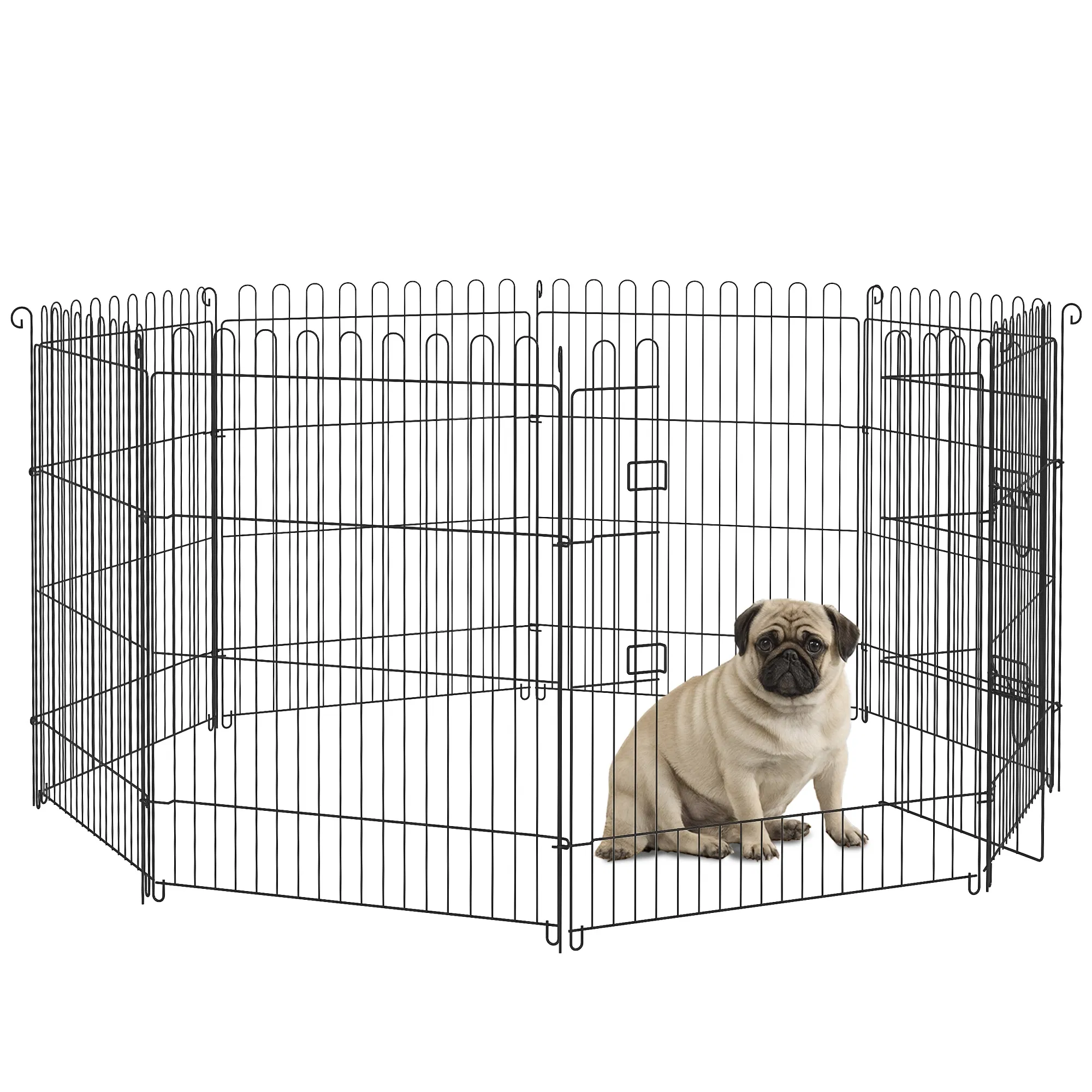 30inch 8-Panel Octagon Pet Exercise Playpen Crate Foldable Dog Cage Pen Puppy Kennel…