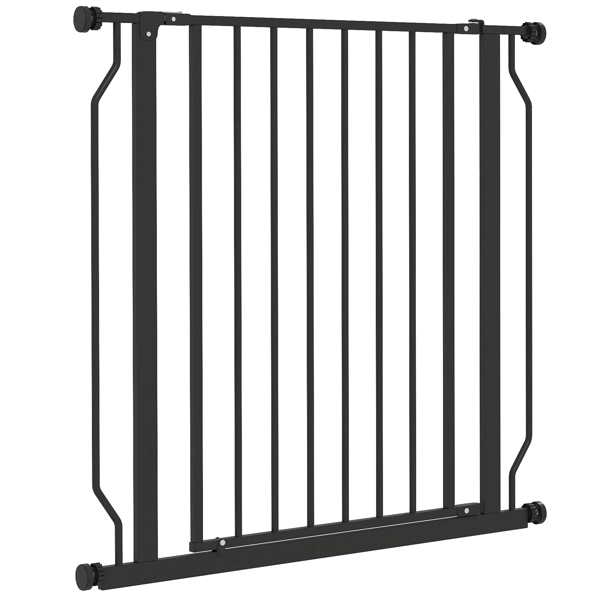 30"- 34" Easy Install Pet Gate w/ Door & Double Locking System, Extra Wide Dog Gate for…