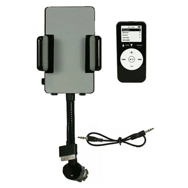FM Transmitter Hands-free Car Charger With Remote Control Phone Stand 3.5 Mm Headphone…
