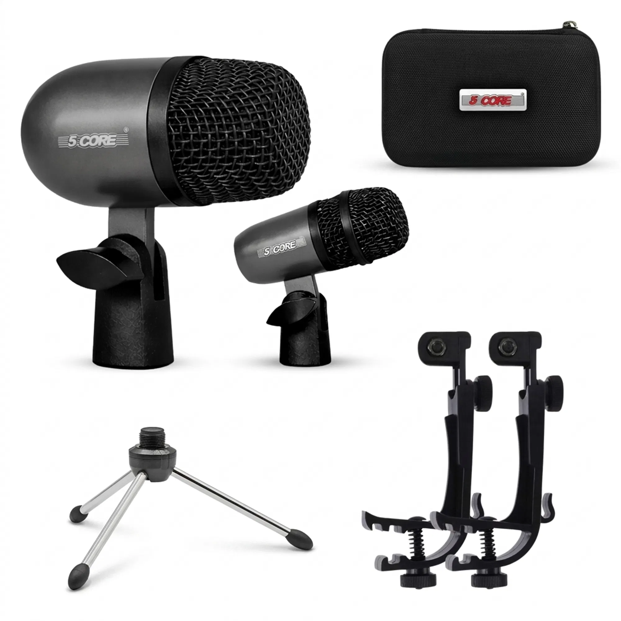 5 Core Tabla Mic Indian Instrument Microphone Set for Bayan & Dayan Dholak