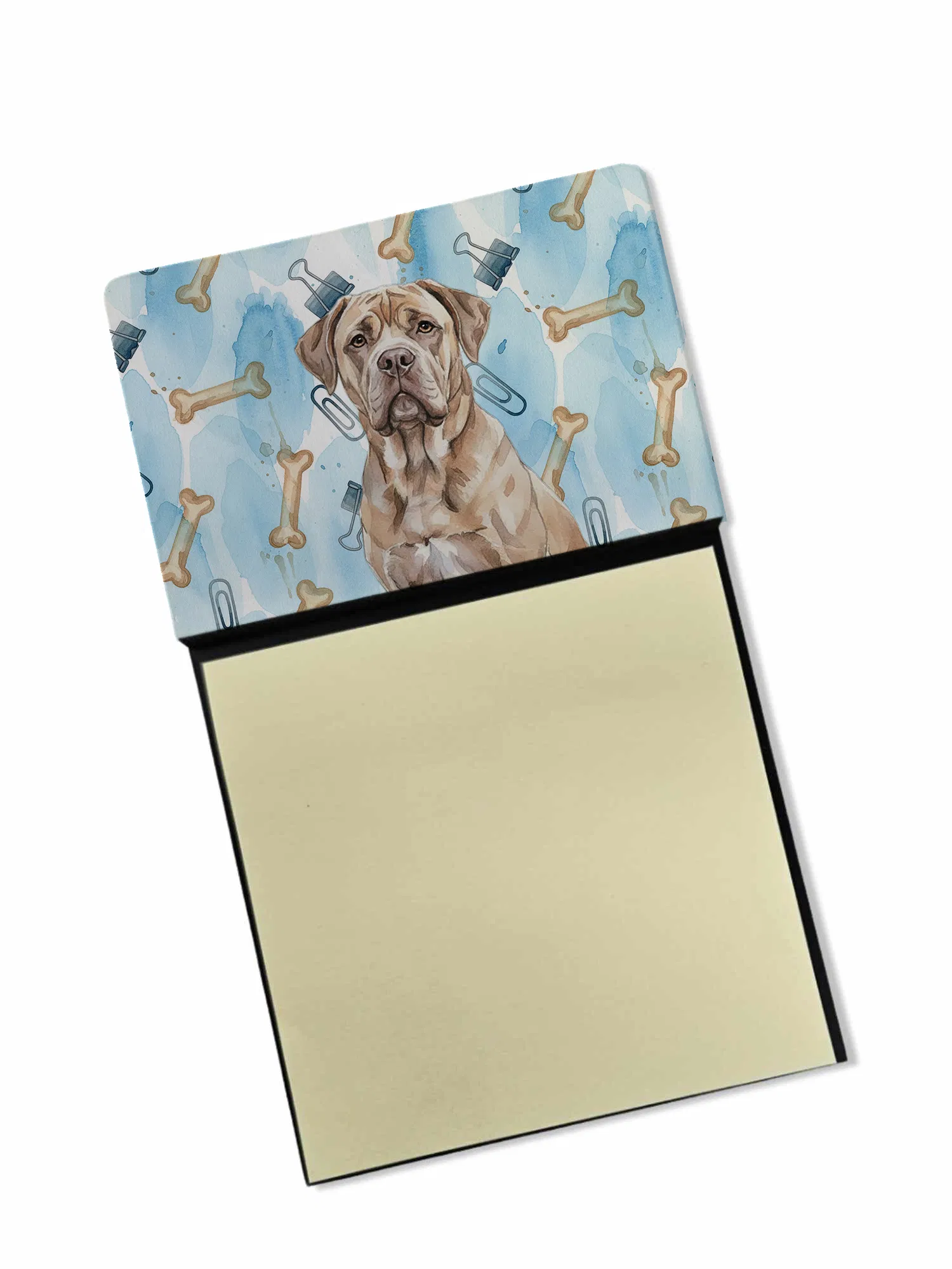 Isabella Dogue de Bordeaux Coworker Watercolor Sticky Note Holder Refillable Dispenser…