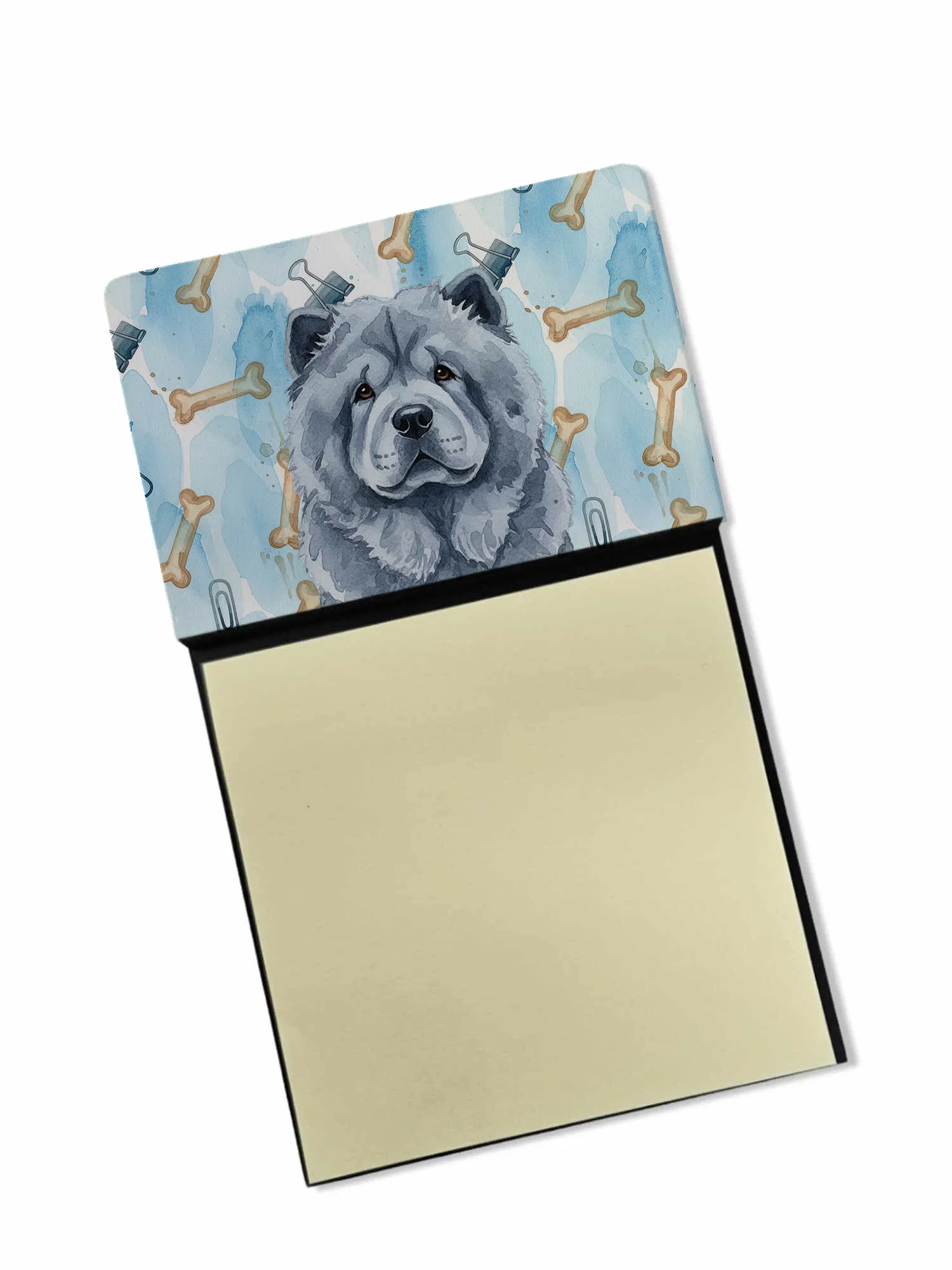 Blue Chow Coworker Watercolor Sticky Note Holder Refillable Dispenser Desk Accessory 3x3…