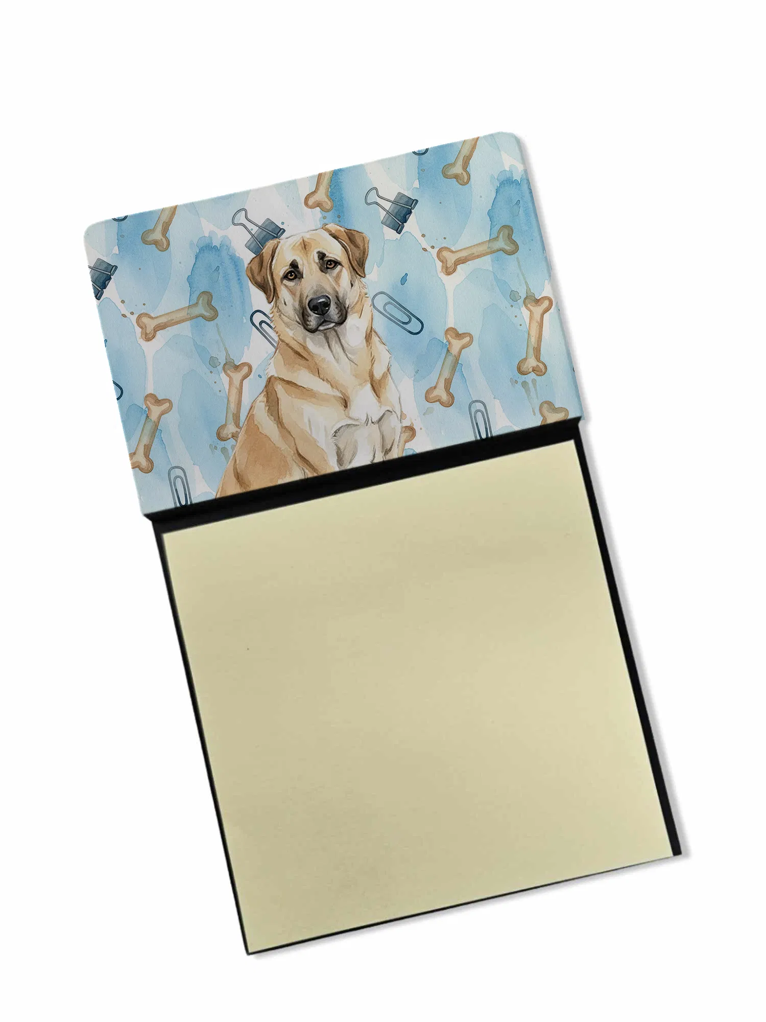 Anatolian Shepherd Dog Coworker Watercolor Sticky Note Holder Refillable Dispenser Desk…