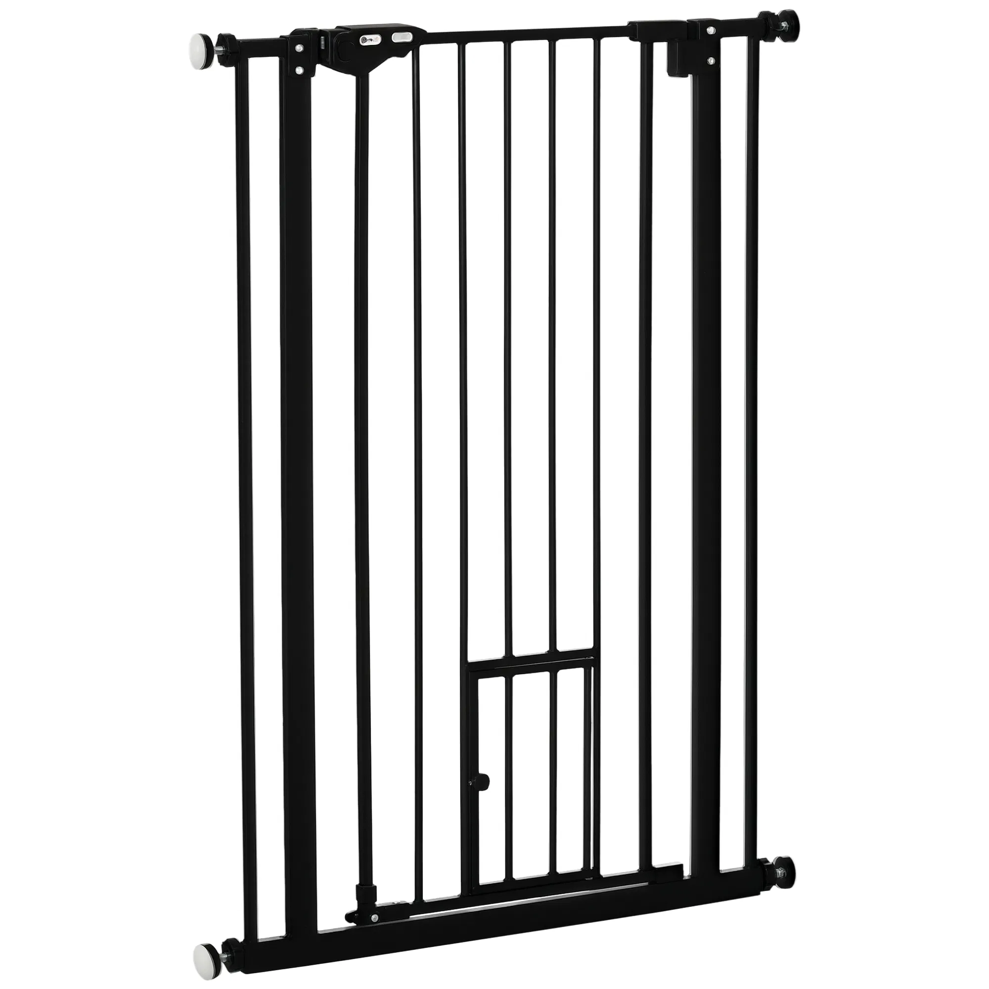 41" Easy Open Indoor Dog Gates for Doorways, House, Stair - Black